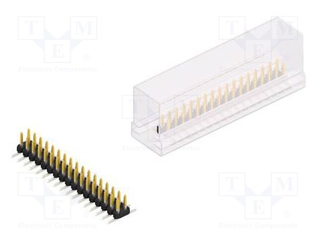Connector: pin strips; pin header; male; PIN: 34; 2mm; SMT; 2x17