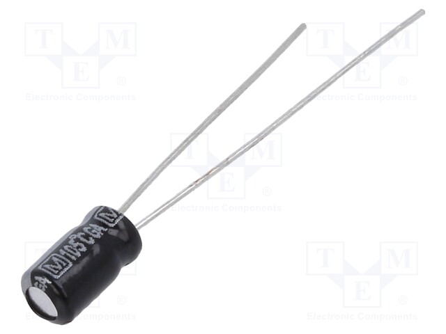 Capacitor: electrolytic; THT; 1.5uF; 50VDC; Ø4x7mm; Pitch: 1.5mm