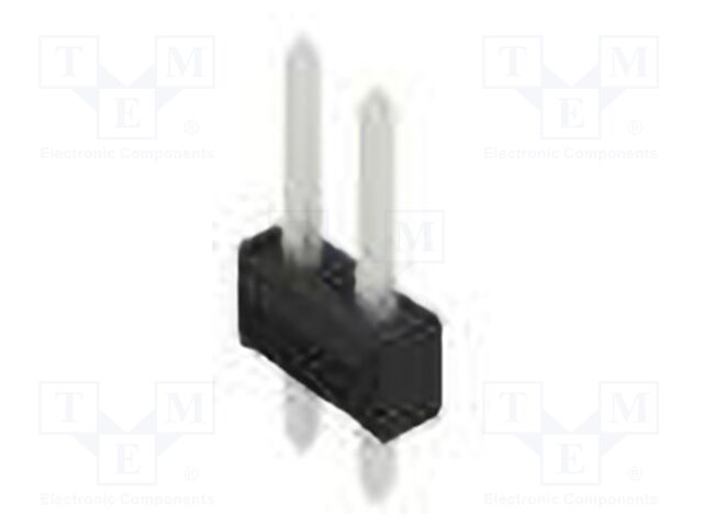 Connector: pin strips; pin header; male; PIN: 2; 2.54mm; THT; 2x1