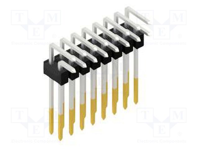 Connector: pin strips; pin header; male; PIN: 16; 2.54mm; THT; 2x8
