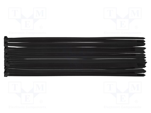 Cable tie; L: 300mm; W: 7.6mm; black; 50pcs; EXTREME