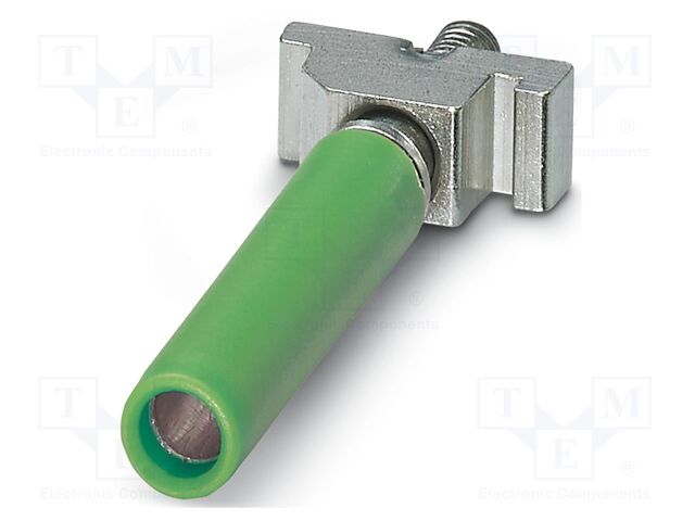 Test socket; L: 44mm; W: 6mm; H: 4.8mm; Body: green