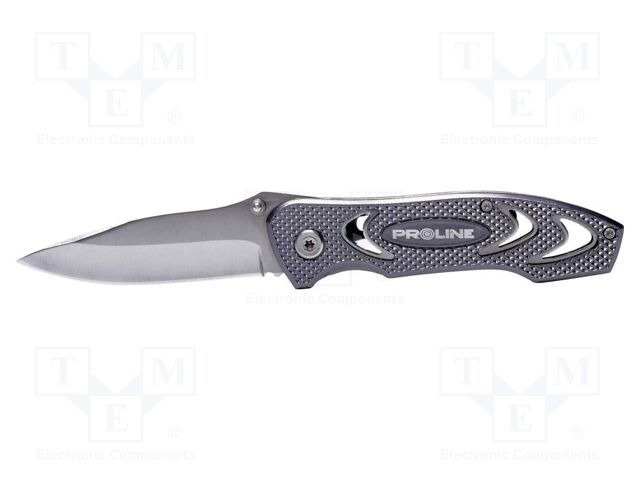 Knife; universal; 80mm; Material: stainless steel; folding