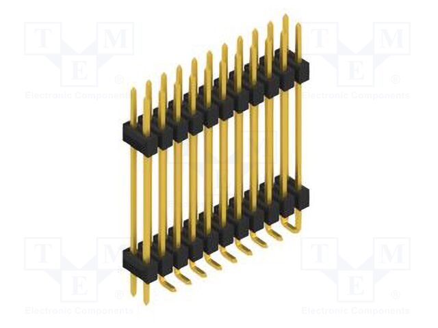 Connector: pin strips; pin header; male; PIN: 22; 2.54mm; SMT; 2x11