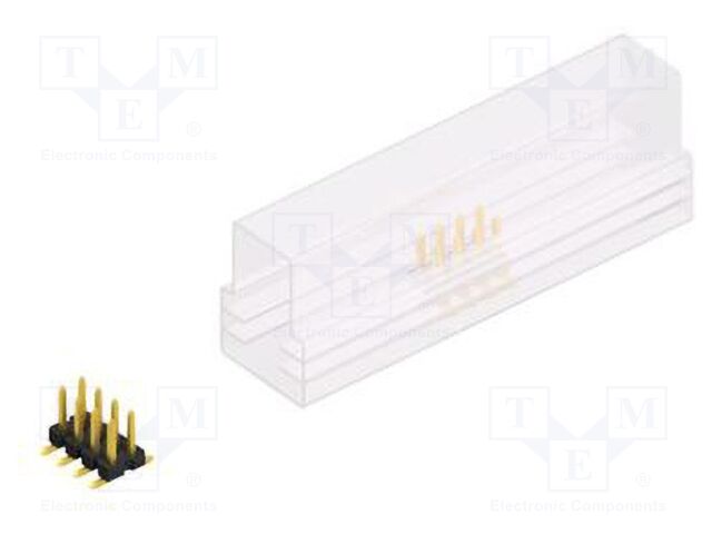 Connector: pin strips; pin header; male; PIN: 8; 2.54mm; SMT; 2x4