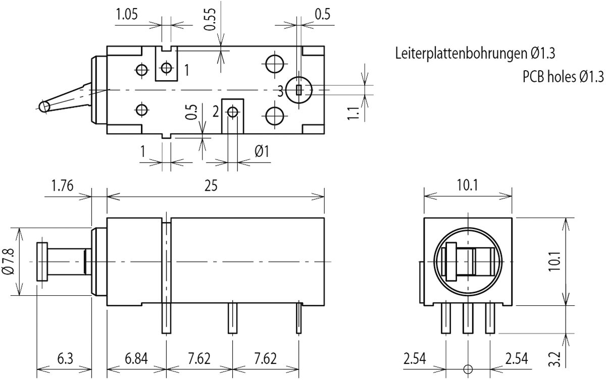 Switch: toggle; Pos: 2; SPDT; OFF-ON; 1A/250VAC; 3A/30VDC; -40÷85°C