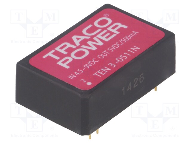 Converter: DC/DC; 3W; Uin: 4.5÷9V; 5VDC; Iout: 600mA; DIP24; 12.8g