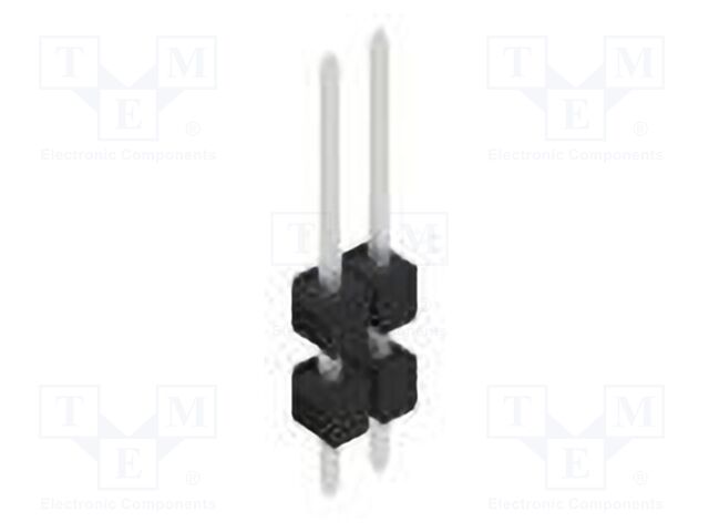 Connector: pin strips; pin header; male; PIN: 2; 2.54mm; THT; 1x2