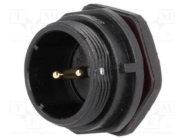 Socket; male; SP21; PIN: 2; IP68; soldering; 500V; 4mm2; 30A; -25÷85°C
