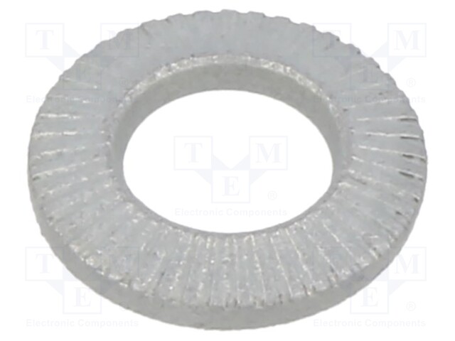 Washer; internally serrated; M6; D=12mm; h=1.85mm; spring steel