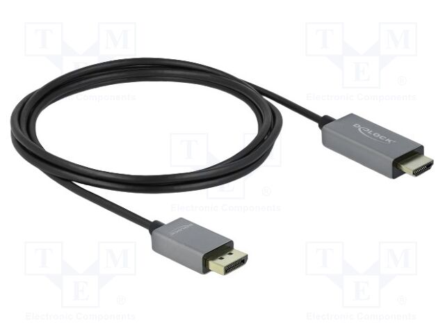 Cable; DisplayPort plug,HDMI plug; Len: 2m; black; 28AWG,32AWG