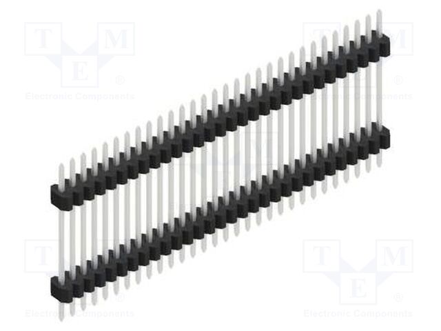Connector: pin strips; pin header; male; PIN: 30; 1.27mm; THT; 1x30