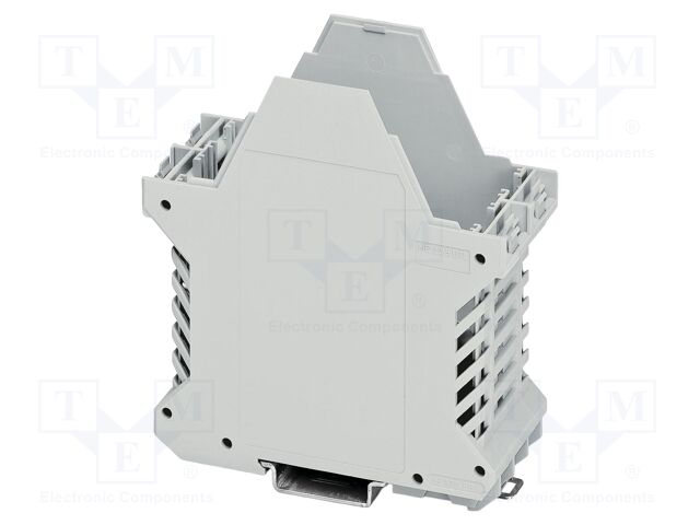 Enclosure base; with FE contact; grey; UL94V-0; ME 45; X: 107.3mm