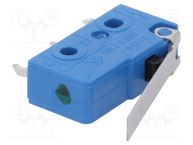 Microswitch SNAP ACTION; with lever; SPDT; 5A/250VAC; OFF-(ON)