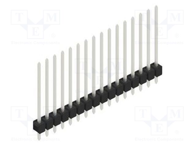 Connector: pin strips; pin header; male; PIN: 16; 2.54mm; THT; 1x16