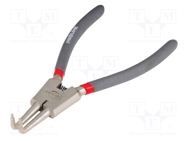 Pliers; for circlip; external; Pliers len: 200mm; angular
