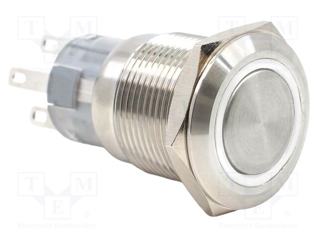 Switch: vandal resistant; SPDT; 2A/24VDC; IP67; ON-(ON); white; 12V