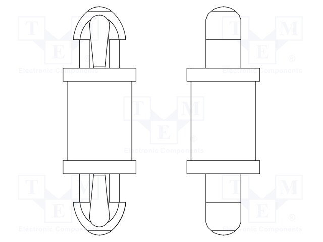 PCB distance; polyamide 66; L: 1.6mm; latch/latch; Colour: black