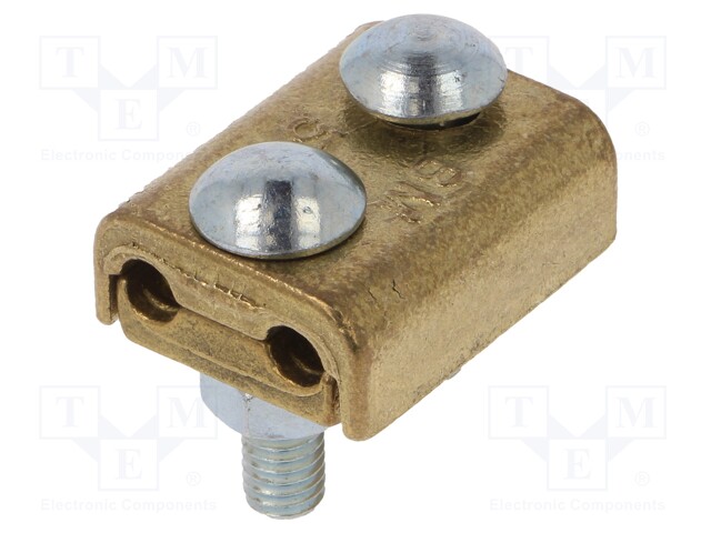 Brass; 16mm2; none; screw terminal; for cable; straight; Mat: brass