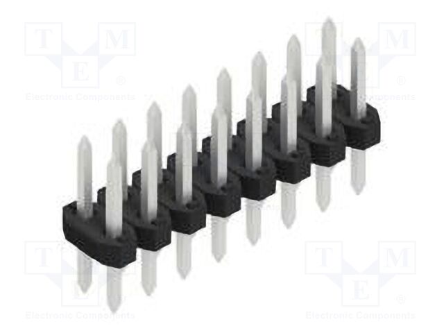 Connector: pin strips; pin header; male; PIN: 16; 2mm; THT; 2x8; 100V