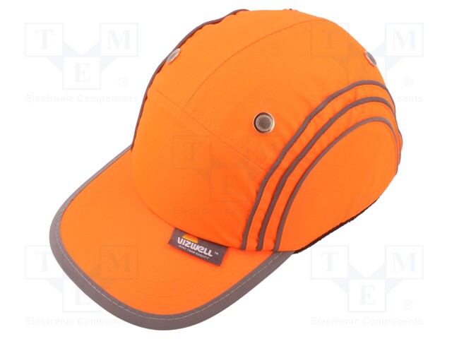 Light helmet; adjustable; Size: 58÷62mm; orange; CE,EN812