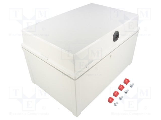 Enclosure: wall mounting; X: 200mm; Y: 300mm; Z: 180mm; CAB; grey