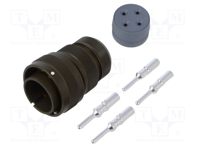 Connector: circular; VG95234; plug; male; PIN: 4; with contacts