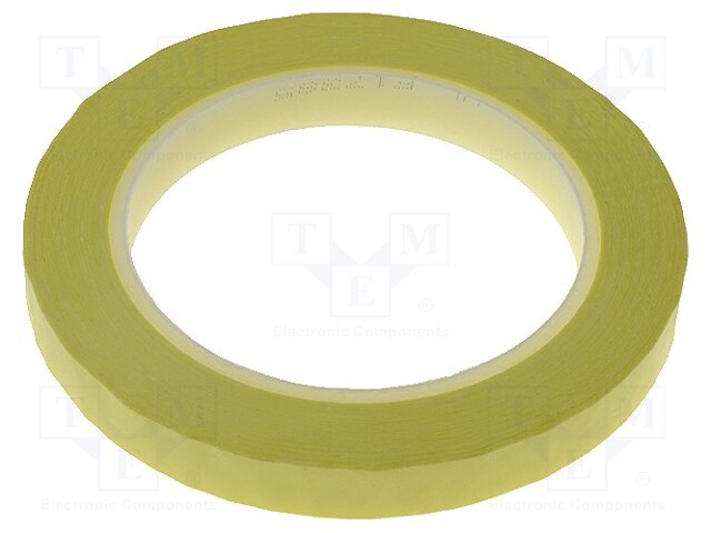 Tape: electrical insulating; W: 12mm; L: 66m; D: 63um; yellow; 100%