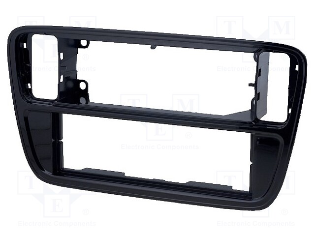 Radio mounting frame; Seat,Škoda,VW; 1 DIN; black gloss