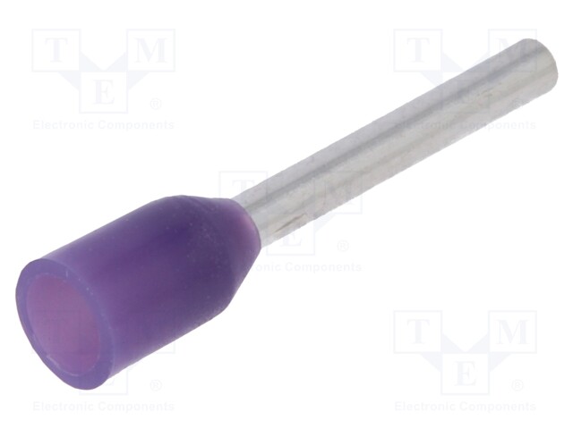 Bootlace ferrule; insulated; copper; Insulation: polyamide; 8mm