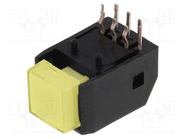 Switch: push-button; Pos: 2; DPDT; 0.1A/30VDC; transparent; THT