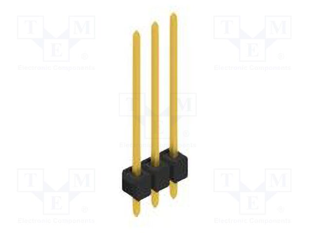 Connector: pin strips; pin header; male; PIN: 3; 2.54mm; THT; 1x3