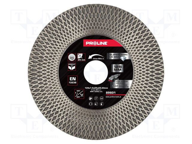 Cutting diamond wheel; Ø: 125mm; Øhole: 22.23mm; Disc thick: 1.5mm
