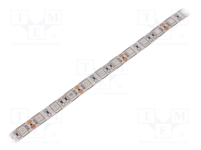 LED tape; blue; LED/m: 60; SMD; 5050; 12V; 10mm; in gel; white PCB