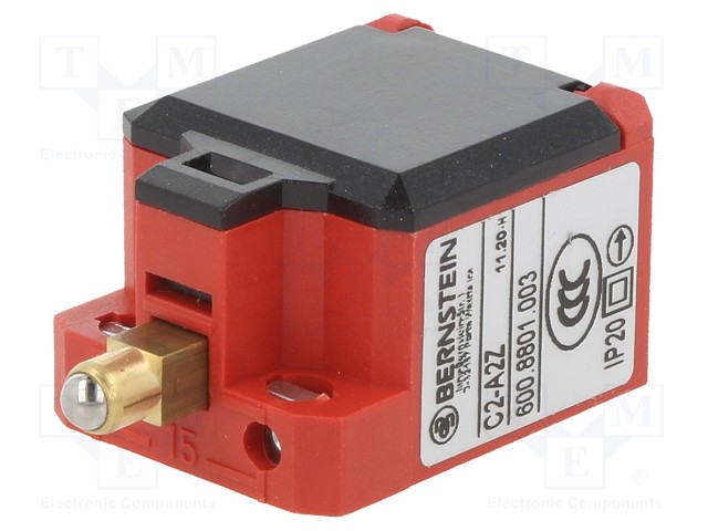 Limit switch; NC x2; 10A; max.240VAC; rectangle 8,5x3,5mm; IP20