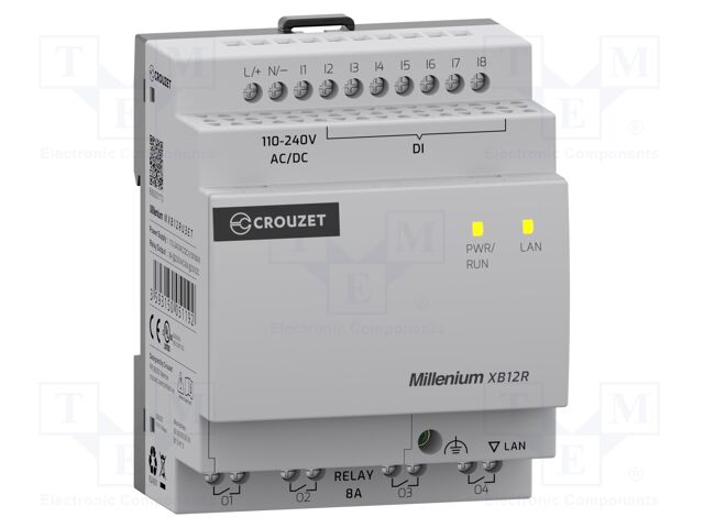 Programmable relay; IN: 8; Analog in: 0; OUT: 4; Millenium; IP20