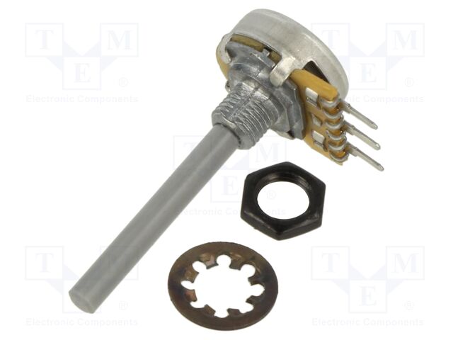 Potentiometer: shaft; single turn; 47kΩ; ±20%; 0.25W; linear; 4mm