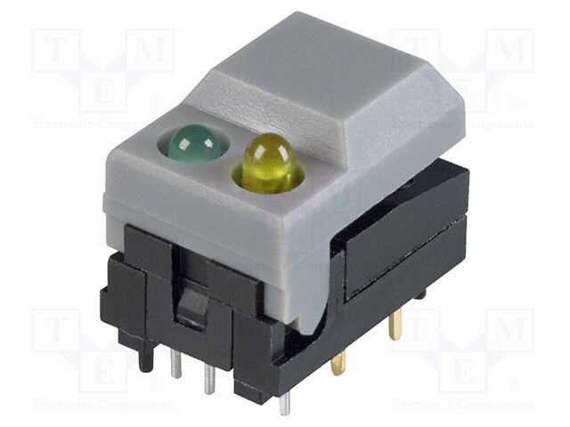 Switch: push-button; Pos: 2; SPDT; 0.012A/24VDC; grey; THT; 5500