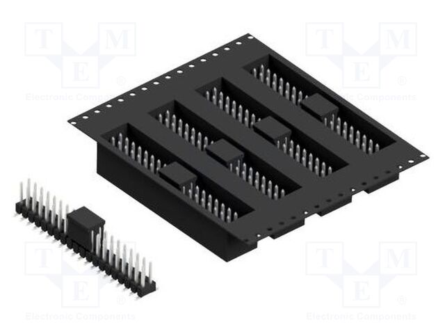 Connector: pin strips; pin header; male; PIN: 40; 2.54mm; SMT; 2x20