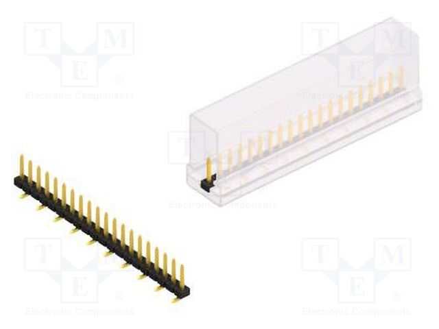 Connector: pin strips; pin header; male; PIN: 20; 2mm; SMT; 1x20