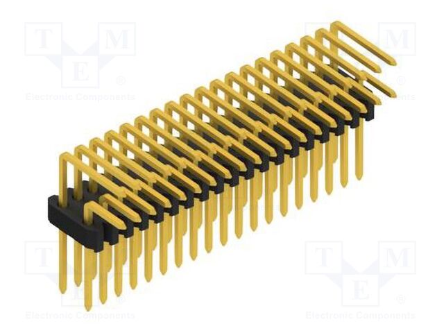Connector: pin strips; pin header; male; PIN: 38; 1.27mm; THT; 2x19