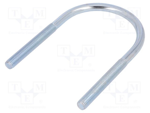 U-bolt; B; steel; zinc; Thread len: 70mm; Int.width: 77mm; H: 138mm