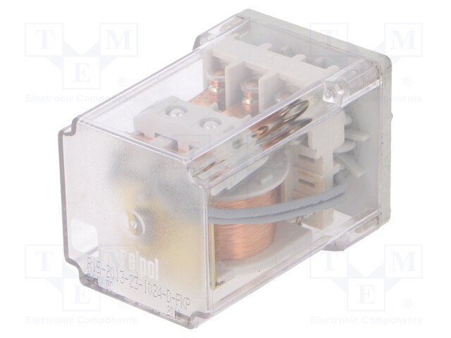 Relay: electromagnetic; 4PDT; 24VDC; 10A/250VAC; industrial; 430Ω