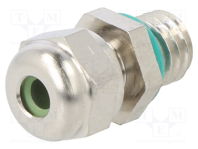 Cable gland; M6; IP68; Mat: brass; Body plating: nickel