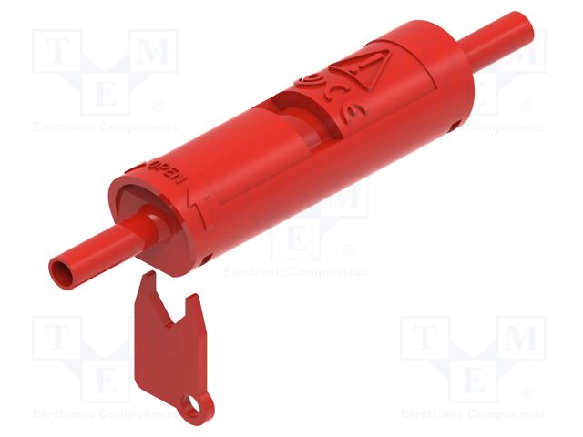 Fuse; red; Structure: banana socket 4mm,both sides