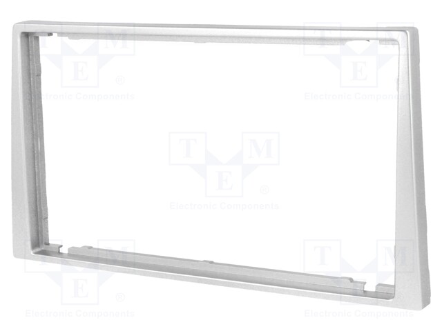 Radio mounting frame; Opel,Renault,Suzuki; 2 DIN; light silver