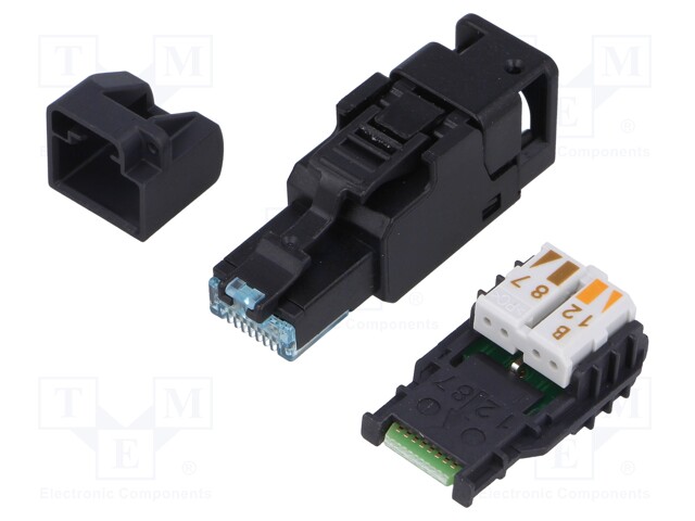 Plug; RJ45; PIN: 8; Cat: 6a; unshielded; gold-plated; 5.5÷8.5mm