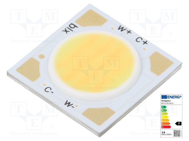 Power LED; COB,bicolour; white warm/cold white; 250mA; P: 8.7W