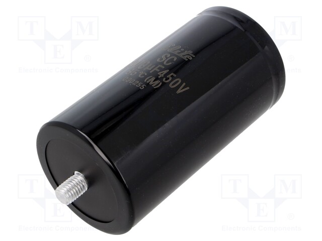 Capacitor: electrolytic; 6800uF; 450VDC; ±-20%; M5; 2000h; -25÷85°C