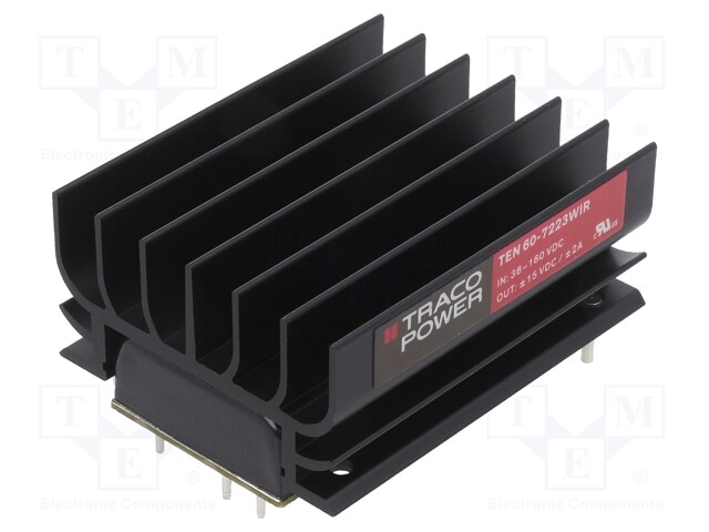 Converter: DC/DC; 60W; Uin: 36÷160V; Uout: 15VDC; Uout2: -15VDC